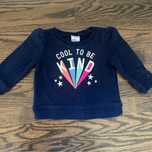 Baby Gap Navy Cool to be Kind Graphic Sweatshirt | 18-24 Months